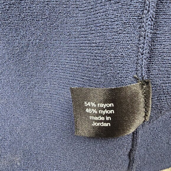 Lane Bryant Womens Navy Open Cardigan 26/28 Rayon Nylon Fabric Flared Sleeves - Picture 5 of 8